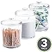 mDesign Plastic Laundry Shelf Storage Organizer Jar Holder Set for Laundry Room Storage - Holds Detergent Powder, Pods, Clothes Pins, Dryer Sheets, Scent Boosters - 3 Pack - Clear