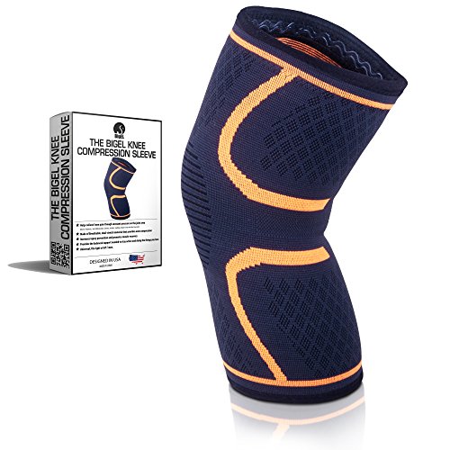 Compression Sleeve Support Brace for Best Performance in Sport, Workout, Tennis, Powerlifting, Tendonitis Prevention, Joint Pain and Arthritis Relief Recovery | Wear Anywhere | Single Wrap
