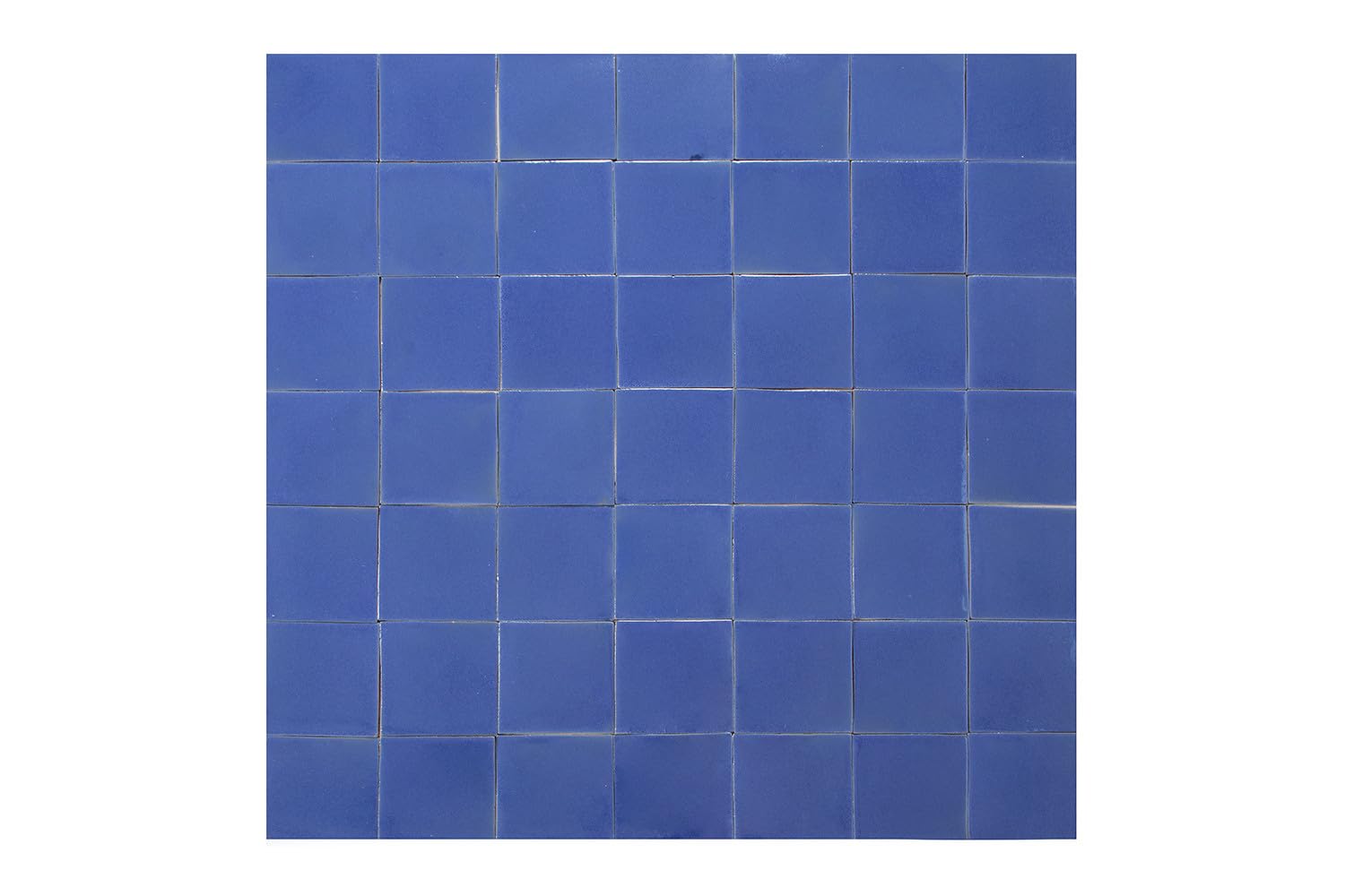 Cerames Azulejos azules mexicanos monocolor Hernández - azulejos de mosaico, azulejos ceramica monocromáticos para cocina, baño, ducha | Un paquete de 90 baldosas azules ceramica 10,5x10,5 cm
