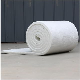 Ceramic Wool Fire Blanket, Insulation Baffle - High Temperature Rated to 2400F for Stoves, Furnace, Kilns, Fire, Easy to Cut (Color : White, Size : 30MM-61x200cm)
