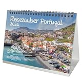 Reisezauber Portugal - Calendario de mesa DIN A5 para 2026, Lisboa, mar, playa, vacaciones, mediterráneo, Seelenzauber