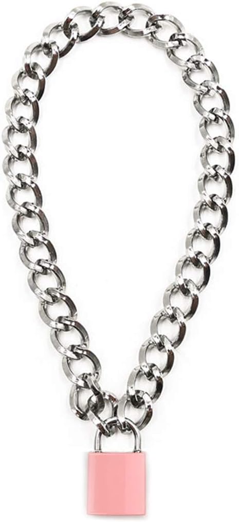 Succuba Padlock Necklace Metal Chain Collar Choker Heart Lock Necklace with Key and Box for Women, Men and Pet (16 to 22 Inches) - Image 2