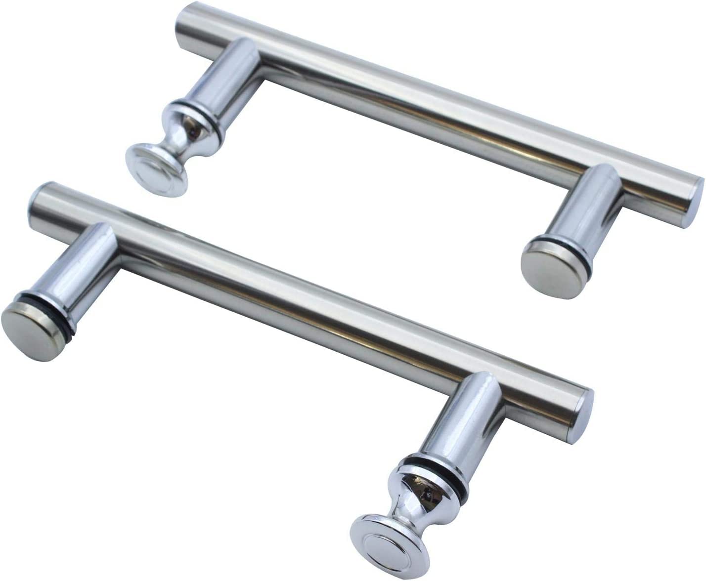 YUANQIANShower/Bath Door Handle Chrome 2pack (Model-2 (145mm))