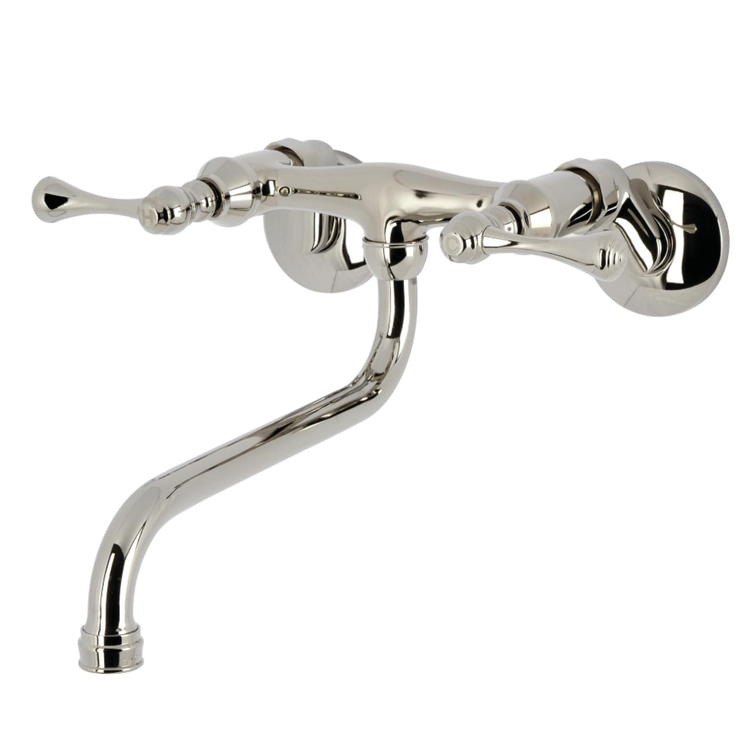 Robinet de salle de bain mural Kingston Brass contre l'encombrement