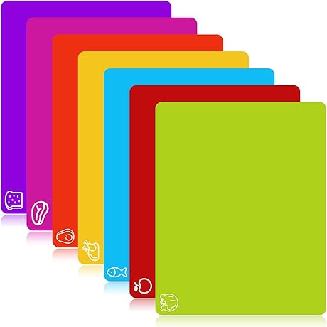 7 Piece Flexible Thin Cutting Board Sheets