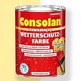 Consolan Wetterschutz-Farbe (2,5 l, nordisch gelb)