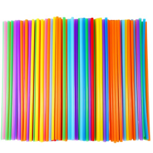 1200 pitillos plásticos desechables multicolor largos 25.9 cm miniatura 1