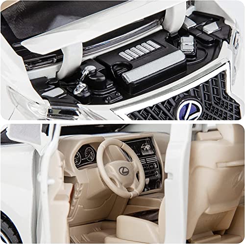 Image of 1:24 Scale Big Size Lexus LM300 Toy Car | Metal Pullback Diecast Car for Kids with Openable Doors, Sound, Light Effects Toy for Car Enthusiasts (Color As Per Available), Black