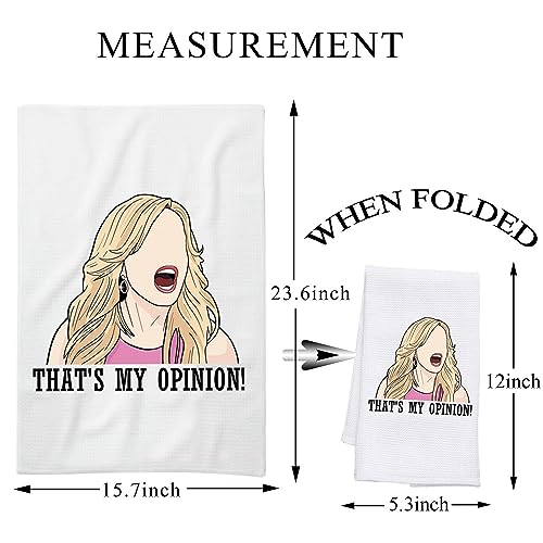 PLITI Funny Housewives Gift Kitchen Towel That's My Opinion Housewives Fan Tea Towel Housewives Party Gifts (My Opinion TWU) - Image 2