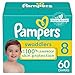 Pampers Swaddlers Diapers - Size 8, 60 Count, Ultra Soft Disposable Baby Diapers