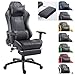 Produktbild CLP XL Racing Bürostuhl Shift X2 mit Kunstlederbezug l Höhenverstellbarer Drehstuhl mit und ohne Fußstütze l Gamingstuhl mit Laufrollen schwarz/grau, mit Fußablage
