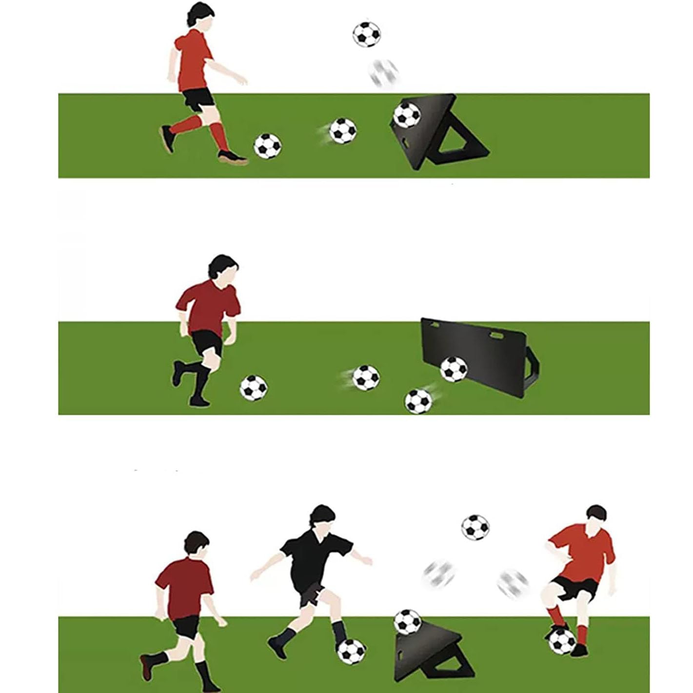 Questa tavola di Rimbalzo Professionale per Il Calcio, Pieghevole, Regolabile in Tre angolazioni, Ideale per i riflessi e Le parate ravvicinate Durante l'allenamento dei portieri, Misura 40"