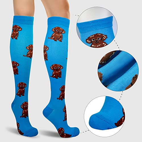 Image of LEOSTEP Compression Socks for Women and Men Circulation, Knee High Stockings Support for Nurses, Cycling, Hiking, Running