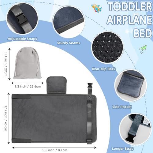 Lit d'avion enfants pour éviter la fatigue en vol avec couverture douce et sac