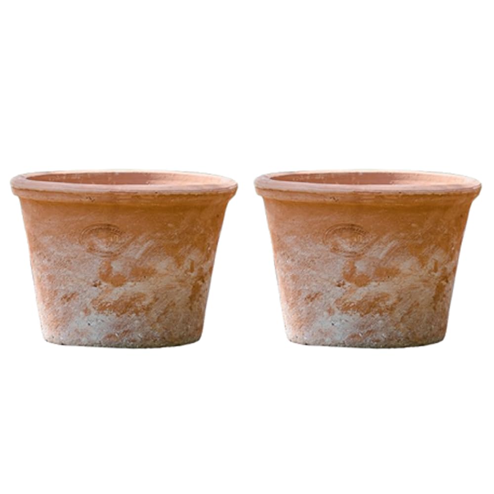 Paquete de 2/3 maceteros de Terracota, macetas de Arcilla Transpirable, macetas de Terracota de Arcilla roja con Drenaje, Maceta de Terracota para Interiores y Exteriores para Plantar Plantas