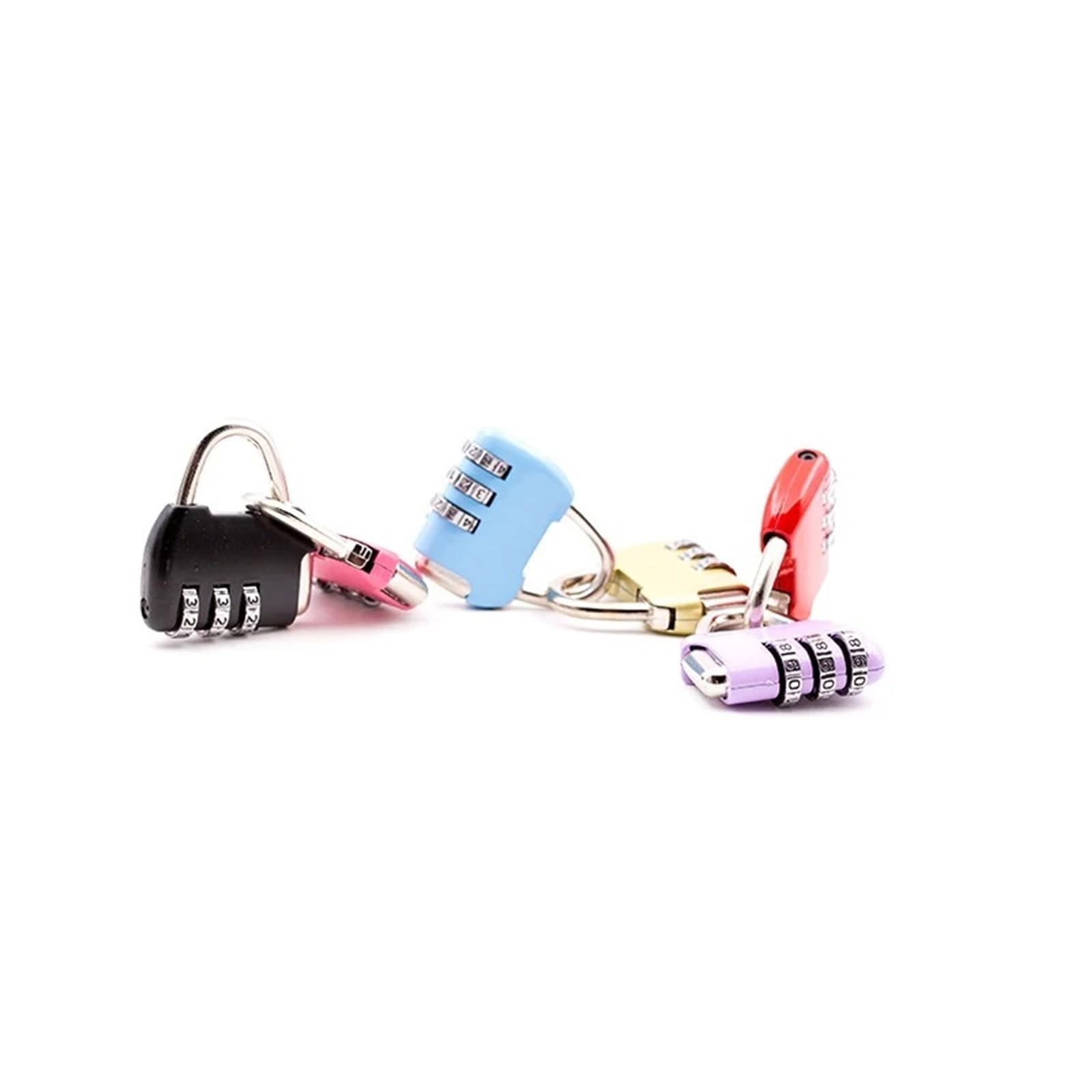 Cadenas à combinaison coloré, mini cadenas for valise, sac de voyage, sac à main, sac à dos ZS33 I, 1 pièce(Gold)