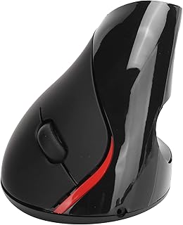 Optical Vertical Mouse, 5D 2nd Gen Portable Wireless, 2.4G 1600DPI, Ergonomic Right Hand, Laptop Desktop Computer Mice for Gaming Office Business(black)