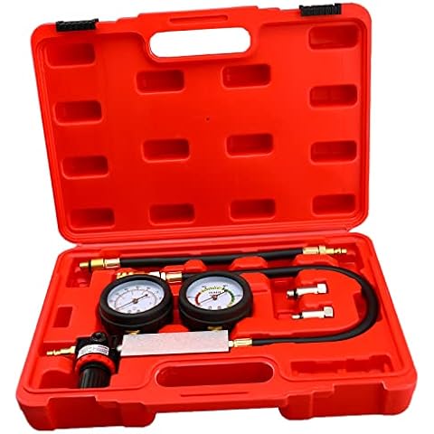 New Cylinder Dual Gauge Leakdown Tester, Engine Cylinder Leak Down Tester Kit, Professional Compression Test Set Cover