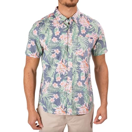 Chubbies Men's Button Up Casual Friday Short Sleeve Shirt