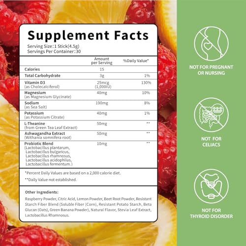 UltraGut GLP-1 Booster Fiber Mix Drink, Cortisol Reducer & Sleep Aid, for Weight Loss & Gut Health - with Prebiotics, Magnesium Glycinate, L-Theanine, Ashwagandha, Vitamin D, No Sugar, 30 Servings - Image 3