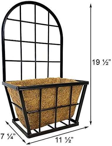 Panacea 81437 Modern Farmhouse Wall Planter with Trellis, 11.5" W