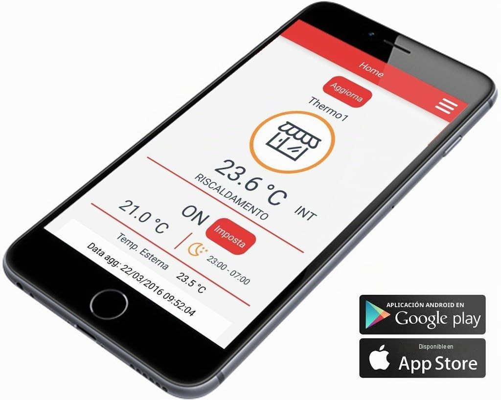 VEMER VE785700 TUO WiFi Lite - Termostato WiFi Inteligente Programable, Ahorro Energético, Control Desde Smartphone, Ideal para Calefacción, Alimentación 230V, Blanco