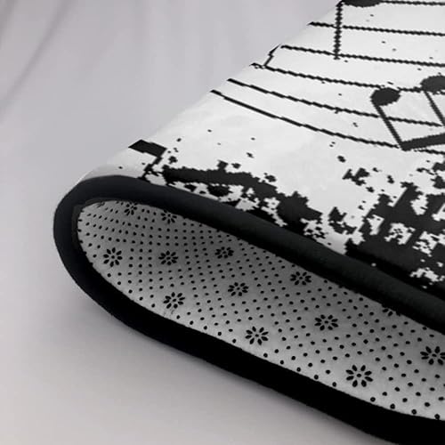 Miniatura 13 de Juego de batería de área musical, alfombra negra vintage, alfombras de música antideslizantes, tapetes suaves para sala de estar, dormitorio