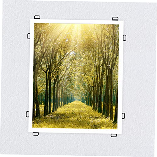 Image of Homoyoyo 100pcs Picture Frame Hangers Picture Hanging Kit for Artwork Easy to Install Wall Hooks for Decor Strong and Sturdy Design for Use
