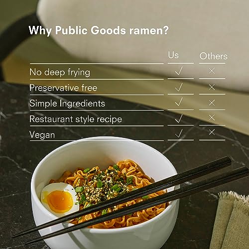 Public Goods Ramen Noodles | Brothless Vegan & Vegetarian Instant Ramen | Healthy, High Protein Asian Noodle | Preservative Free | No Added MSG |... - Image 5