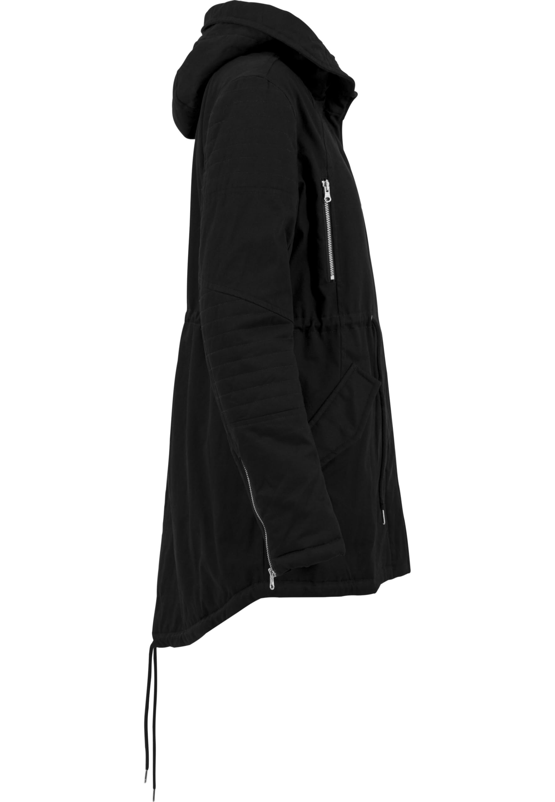 Urban Classics Parka Mujer Sherpa Forrada de Algodón Mujer Chaqueta de Invierno Negro
