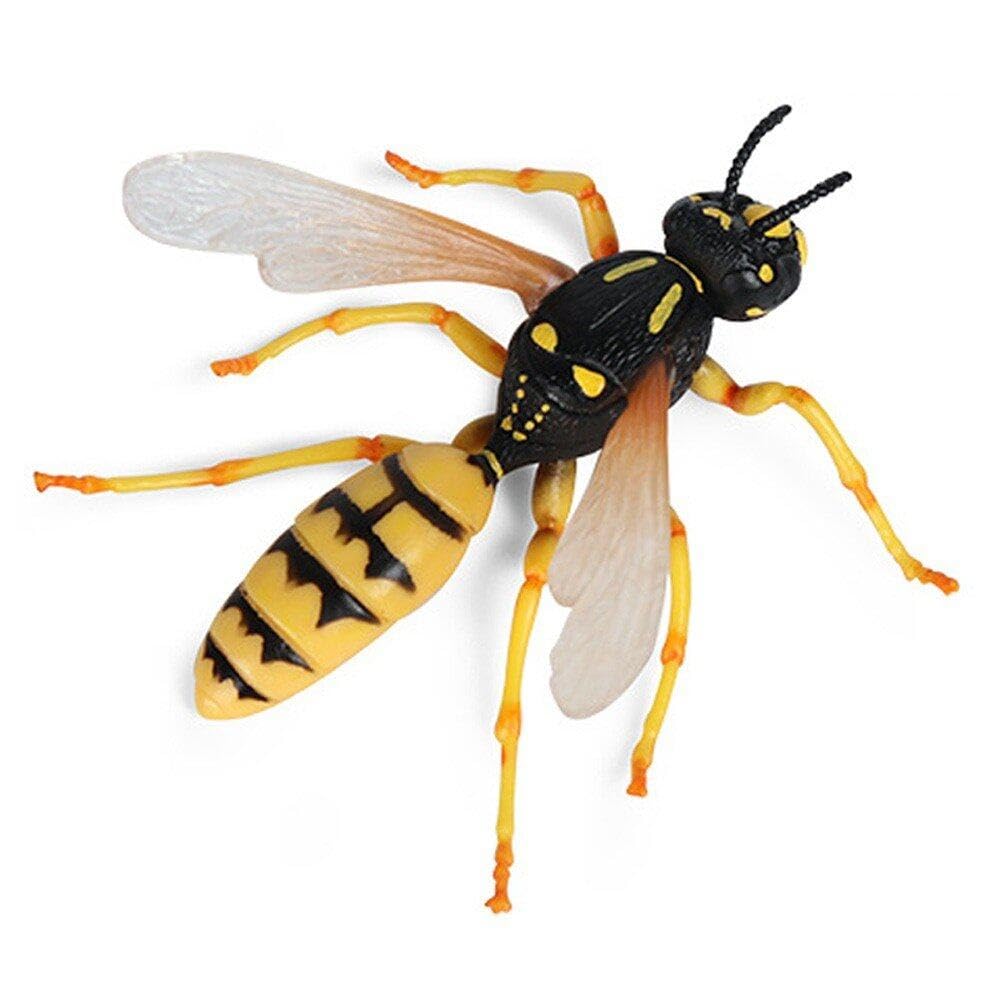 Sanfly Kids Realistic Insect Figurines Simulation Wasp Figures Toys Educational Toy Fake Bug Bee Party Favors Cognitive Toy