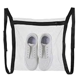Shoe Dryer Bag, HoneyComber Mesh Bags, Shoe Washer Machine Bag with Strap and Zipper for Clothing Shoes Laundry Accessories 16.3 x15.9 Inch
