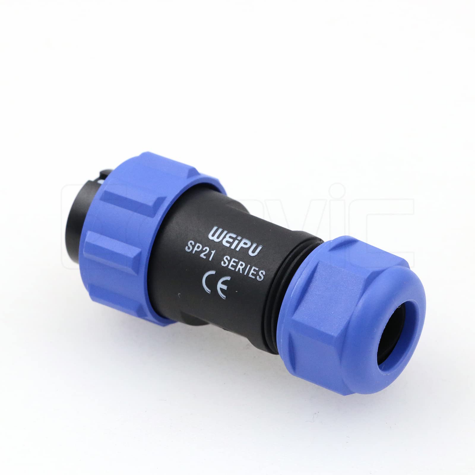Connecteur étanche Weipu SP21 Mâle 3 Broches IP68 - Pour Applications Solaires, Industrielles, Médicales | Raccord Fileté, Plastique, Laiton Doré