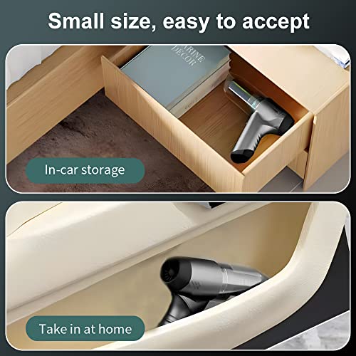 OBEST Elektrische Staubgebläse, 44000 U/Min Mini Staubsauger, 3 in 1 Handstaubsauger Akku, Tastatur Reinigung für Laptop, PC, Grafikkarte, Elektronik, Sofa, Auto zubehör Innenraum