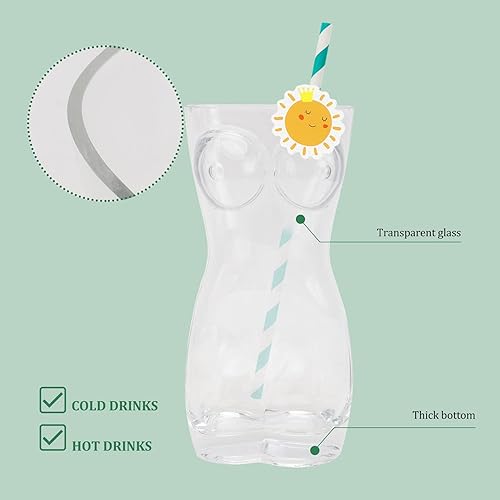 Miniatura 4 de Vaso de cóctel desnudo, copa de vino divertida transparente, tazas de bebidas con forma de cuerpo, taza de decoración de bar, para decoración de