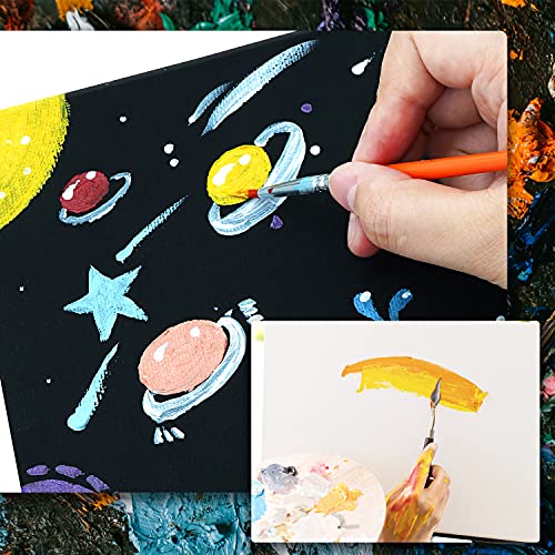 Phoenix Black And White Canvas Panels, 5X7 Inch, 18 Bulk Pack - 8 Oz Triple Primed 100% Cotton Acid Free Canvases For Painting, Blank Flat Canvas Boards For Acrylic, Oil, Watercolor & Tempera Paints #TOP5