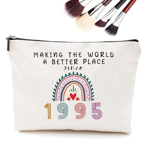 Gekamoyue Regalo 30 años Mujer, Bolsa de Maquillaje para Cumpleaños, Bolsa de Cosméticos Portátil, Artículos Esenciales de Viaje para Niñas, Regalo de Cumpleaños para Niñas Nacidas en 1995