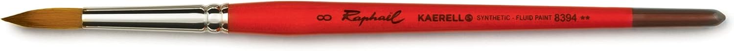 Raphael Kaerell Short Handle Watercolor Brush, Round, 10, Natural