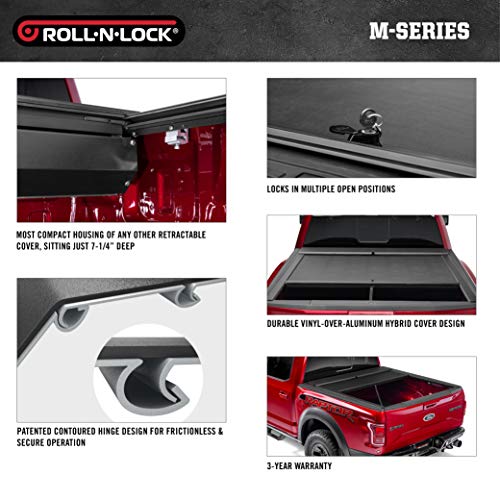 Roll N Lock M-Series Retractable Truck Bed Tonneau Cover | Lg401M | Fits 2019 - 2023 Dodge Ram 1500/2500/3500, Does Not Fit W/ Multi-Function (Split) Tailgate 5' 7" Bed (67.4") #TOP2