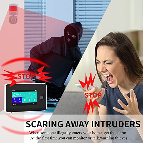 D1D9 Home Alarm System Touch Screen Burglar House Security 18 Pcs Wifi App Diy Wireless Gsm #TOP3