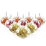 【Reutilizable y De Uso Completo】Es fácil hacer regalos navideños perfectos, como la decoración de árboles de Navidad de bricolaje, el almacenamiento de calcetines de dulces navideños, la fabricación de artesanías, la caja de almacenamiento de artículos pequeños, el molde de bombas de baño, la decoración de bodas, los adornos de pintura hinchada de bricolaje. Simplemente quite el contenido de los adornos y reemplácelos con lo que quieras Si decides cambiar tu decoración o el tema de tu fiesta.