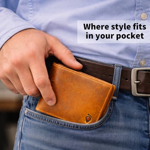 Image of TRAVALATE Brown Leather Wallet for Men | Stylish Bifold Men Wallet with 4 Easy Access Card Slots, 2 Large Cash Pockets & 1 Coin Pocket | Gift for Men - Brown