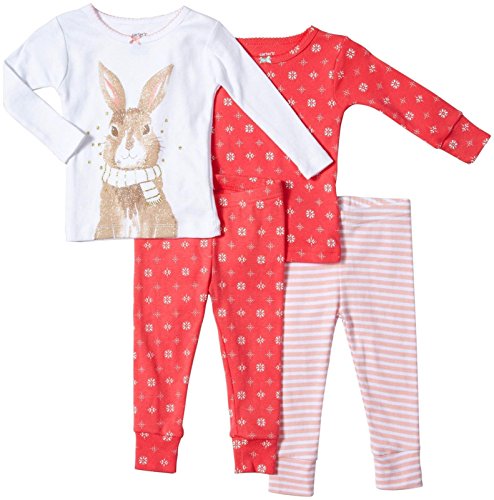 Pyjama 4 pièces à rayures Carter's pour bébé de 6 mois coloris corail