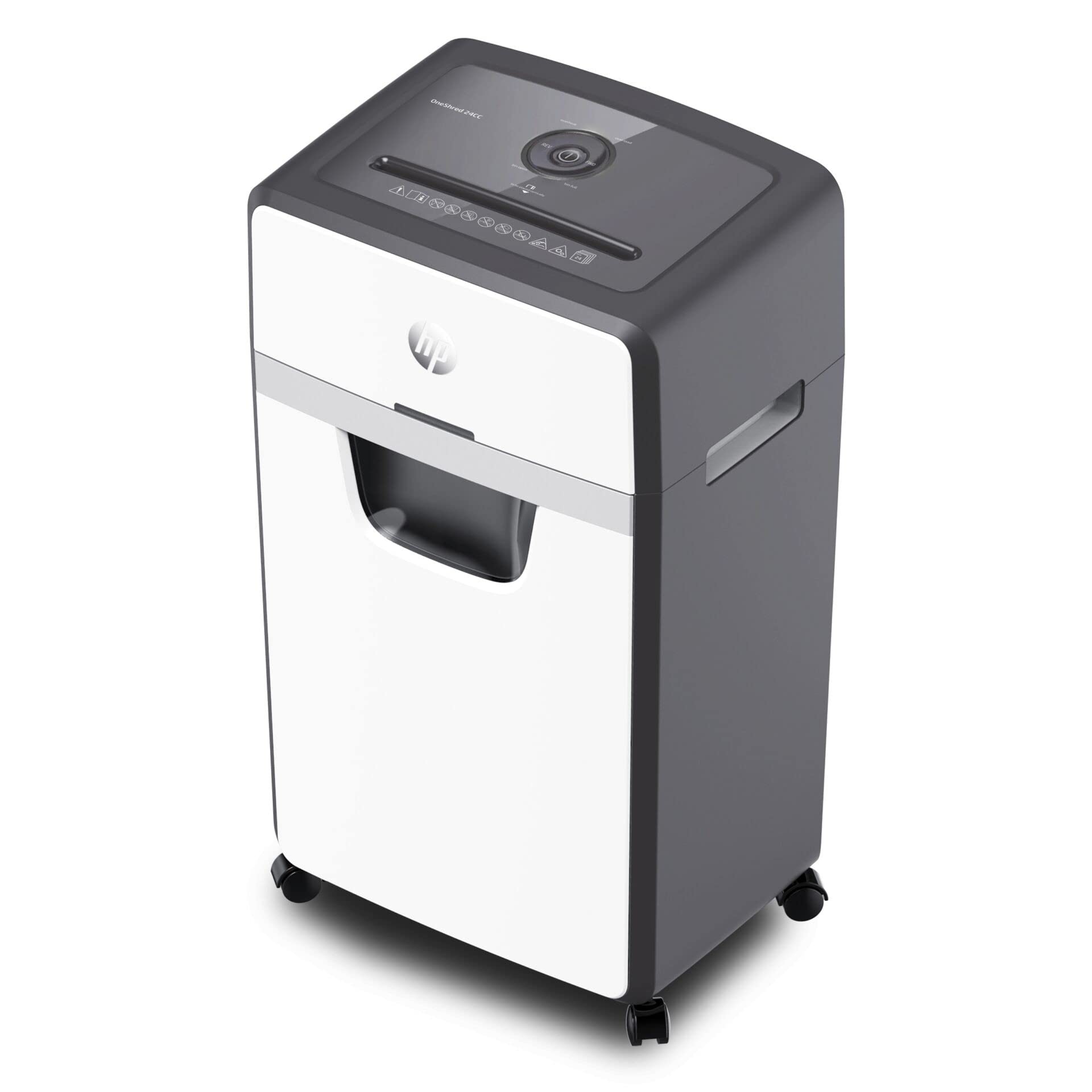 HP OneShred 24CC Aktenvernichter P4 | Schredder Aktenvernichter mit Cross Cut Partikelschnitt | Papierschredder für Zuhause & Büro | 24 Blatt Schnittleistung | Shredder Papier mit 30 L Auffangbehälter