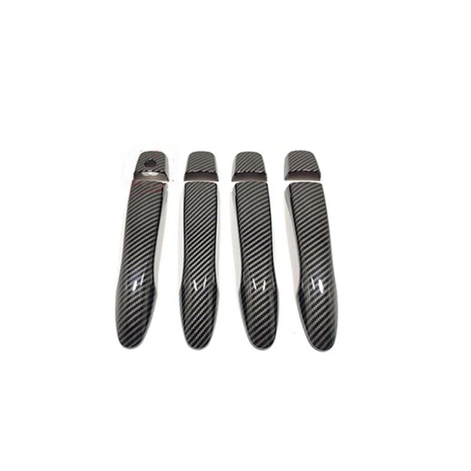 Kjhopy Carbon A Car Exterior Door Handles Decorative Sticker For Qashqai J11 For Murano Z52 For Maxima Pulsar C13 For Kadjar 15-18 Exterior Door Handle(Carbon A)