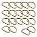 CRAFTMEmore D-Ring Findings Metal Non Welded D rings for Belts Bags Landyard Leathercraft Available 4 Colors 3/4 & 1 Inch Pack of 20 (1 Inch, Antique Brass)