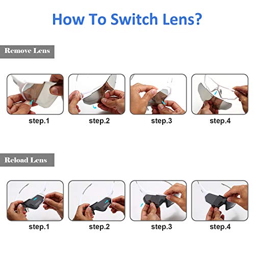 Brzsacr Polarized Cycling Sunglasses Sports Sunglasses With 3 Interchangeable Lenes (Red) #TOP4