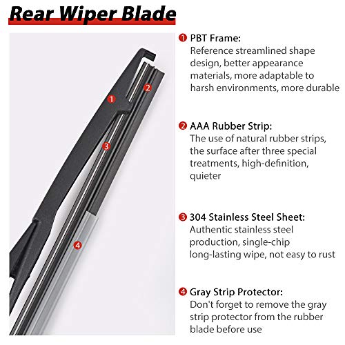 image for OTUAYAUTO Rear Windshield Back Wiper Arm Blade Replacement for JEEP Gr