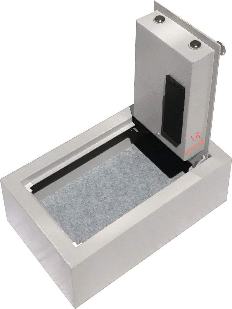 Digital Electronic Drawer Safe Hidden Security Box Jewelry Gun Cash Portable (WHITE/LIGHT GRAY)