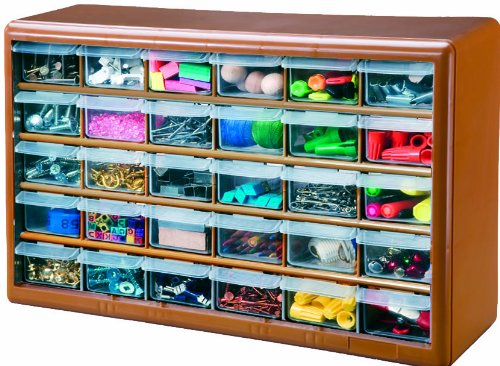 Stack-On DSBZ-30 30 Drawer Storage Parts Storage Organizer Cabinet, Bronze